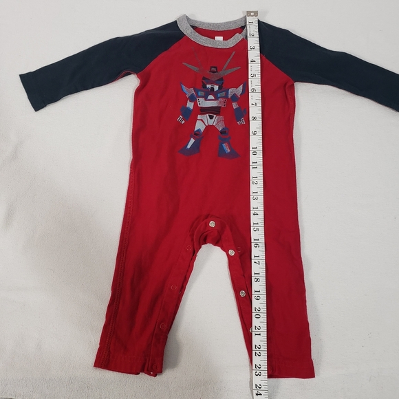 TEA COLLECTION Baby Infant Long Romper One Piece Red Blue Samurai Sz 6-12 Months - Picture 10 of 12